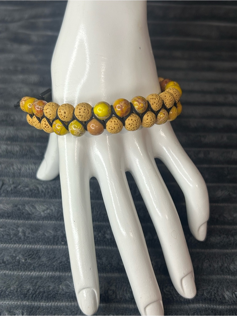 NOGU Coriander Oceanic Jasper & Lava Rock Diffuser Bracelet – Adjustable